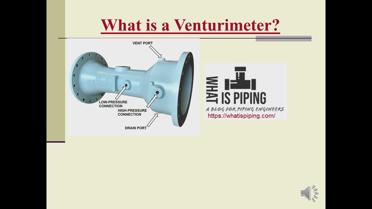'Video thumbnail for What is a Venturimeter? '
